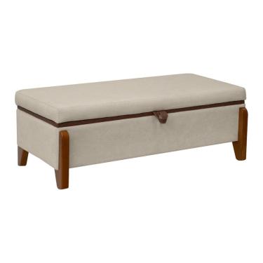 Imagem de Baú Organizador Puff Bali 140 cm Bouclé Para Quarto e Sala