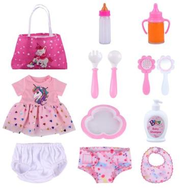Imagem de Conjunto de brinquedos para bonecas e acessórios para bonecas, 13 peça