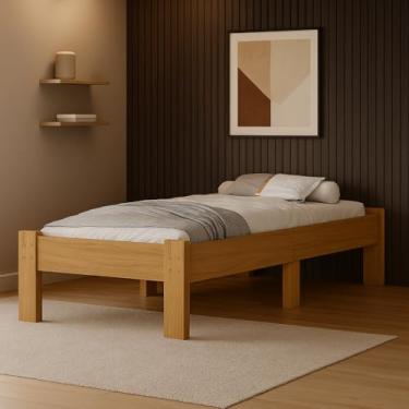 Imagem de Cama Solteiro Serena Toda em MDF Com Acabamento Resistente (NATURE)