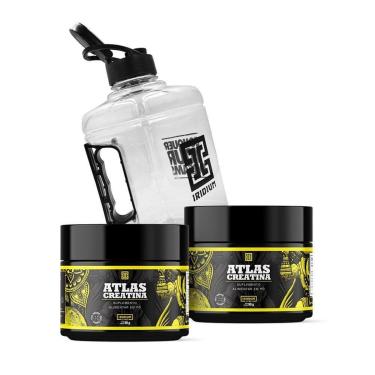 Imagem de Kit 2x Creatina + Garrafa Galão 1,5l Academia - Iridium Labs-Unissex