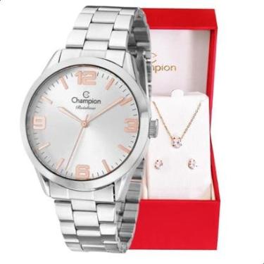 Imagem de Kit Relógio Champion Prova D´Agua CN29893Q Feminino-Feminino