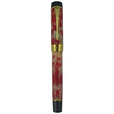 Imagem de Jinhao Century Series 100 Caneta-tinteiro, vermelho Koi, ponta fina 18KGP com conversor de tinta, clipe de seta, caixa de presente