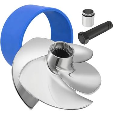 Imagem de MiBarco Kit de impulsor de jet ski para Sea-Doo 4-Tec RXP-X 260, RXP-X 255, GTX 255, GTX 260, RXT-X 260, RXT 260, Substituto para Solas SRZ-CD-15/21A 159 mm Impulsor com anel de desgaste de plástico