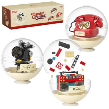 Imagem de JAKI Retro Classic Series Building Blocks Set with Dust Cover, Include Radio, Projector, Telephone,Collectible Vintage Display Model Home Decor,Creative Gift Toys for Adults Boys Girls 8+