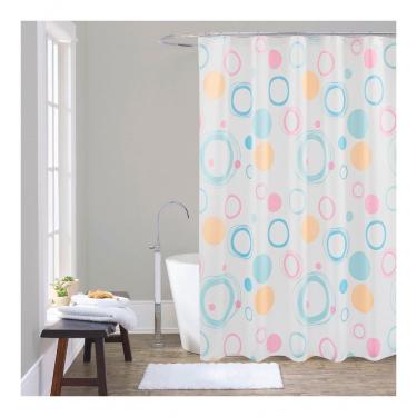 Imagem de Coina Box Peva Círculos Coloridos 180x160cm - Uzoo Cortina Box Peva 1.80x1.60m Circulos Coloridos 818001