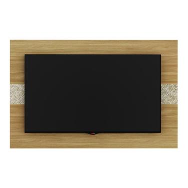 Imagem de Painel Para Tv Até 42 Polegadas 136cm Com Detalhe Central Multimóveis Cr45271 Amêndoa/palha