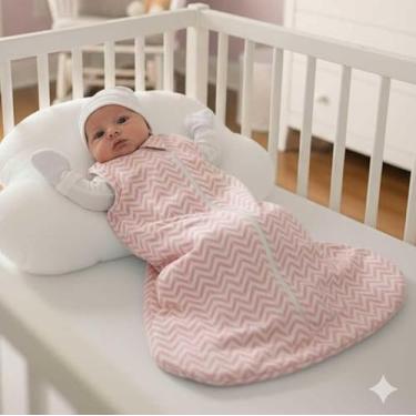 Imagem de Saco de dormir inverno bebê sem manga M - dupla face