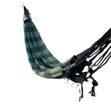 Imagem de REDE DE DESCANSO CASAL GRANDE(Listrada verde oliva com preto)