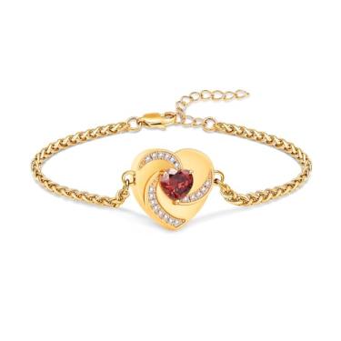 Imagem de Imrsanl Pulseira de urna de coração para cinzas para mulheres incrustadas de cristal ajustável pulseiras cremação, joias, lembrança, amados, suporte de cinzas memoriais, 23cm, Cobre, Sem Pedra