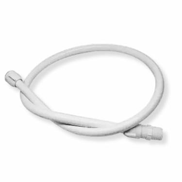 Imagem de Engate Flexível, Plástico Branco, 40cm e 100cm, para Louças Sanitárias e Pias, com Terminal e Nipel, 1/2 Polegada (20un - 40cm)