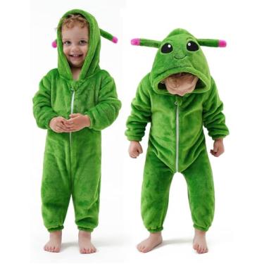 Imagem de DILUFUN Baby Infant Boys Girls Alien Onesie Costume,Toddler Halloween Cosplay Onesie Costume,Funny Warm Dress Outfit 3-36months