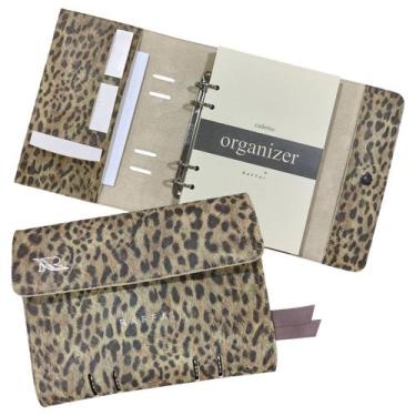Imagem de Caderno Organizer 128-R Personalizado Raffai Couros, Onça