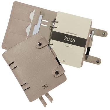 Imagem de Agenda Planner 2026 141-R Personalizada Raffai Couros, Nude