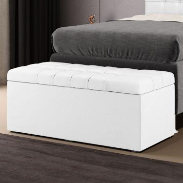 Imagem de Calçadeira Baú Alpha Para Cama de Casal 90cm no Tecido Courino - Conforto e Elegância Aradecor