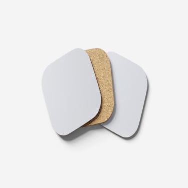 Imagem de Porta Copos Com Ilustração Personalizada 10X10 cm Vaso Branco Parede Cinza Claro