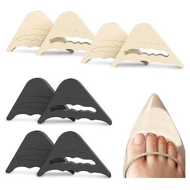 Imagem de JEVRKAPZ Pares De Palmilhas Preenchimento Para Sapatos Muito Grandes, Com Plugue Ajustável E Reutilizável, Femininos, Masculinos, Sapatilhas Tênis (2 Pretos + 2 Bege)