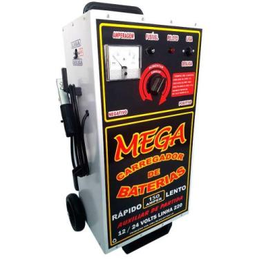 Imagem de Carregador de Baterias 12/24V 150A 220V com Auxiliar de Partida Mega