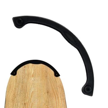 Imagem de Shakven Faixa de snowboard, de borda de longboard - Barra de proteção flexível para snowboard - Capa preta para deck de skate, de nariz longboard para skates esportivos