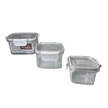 Imagem de Conjunto De 3 Potes Herméticos Quadrados - Top Rio