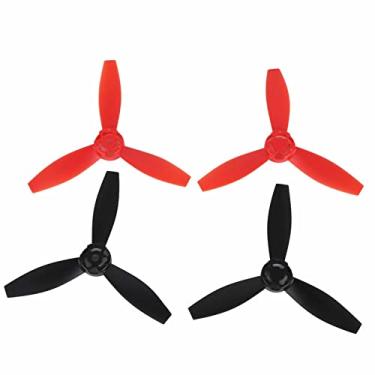 Imagem de SIWOTED 4pcs RC avião hélice modificado acessório de substituição adequado para drone Bebop 2 (2 pretos 2 vermelhos)