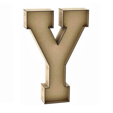 Imagem de Letra Caixa Grande Y Mdf 70Cm De Altura Decoração Festa - Doce Arte Em