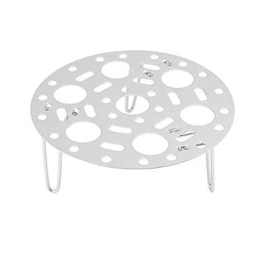 Imagem de SIWOTED Rack de vapor inoxidável dobrável multifuncional bandeja de vapor de aço bolinhos ferramenta de cozimento de ovos para restaurante doméstico (Prata)