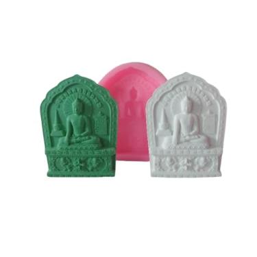 Imagem de Redxin Buda Molde de silicone feito à mão velas de sabonete feito à mão para bricolagem, cimento de gesso, resina e gota,