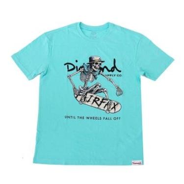 Imagem de Camiseta Diamond Skull Tail Grab - Azul Turquesa-Masculino