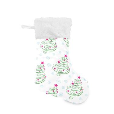 Imagem de GakkiGii Lindas meias de Natal para árvore de Natal, pacote com 2, decoração de Natal grande para parede de árvore de lareira, 45 x 31 cm