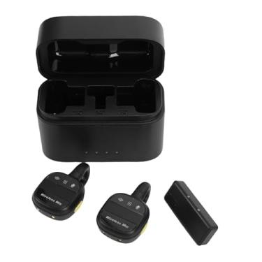 Imagem de RiToEasysports Microfone de Lapela Sem Fio, Microfone de Lapela Magnética de 2,4 GHz Com Cancelamento de Ruído para Gravação de Vídeo Podcast Vlog, Bateria 6H de Alcance de 30 M para Computador Com