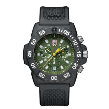 Imagem de Luminox - Navy Seal XS.3597 - Relógio masculino de 45 mm - Relógio de mergulho militar em preto/verde com função de data, cronógrafo de 200 m, resistente à água - Relógios masculinos - Feito na Suíça