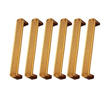 Imagem de FAFACAI Puxadores e maçanetas de móveis puxadores de porta armário gaveta quarto puxadores de móveis ferragens guarda-roupa refrigerador de vinho maçaneta da porta (ouro 96 mm) (ouro 128 mm)