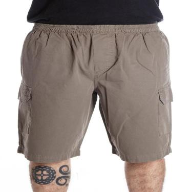 Imagem de Bermuda Sarja California Prime Elástico Cargo Marrom-Masculino