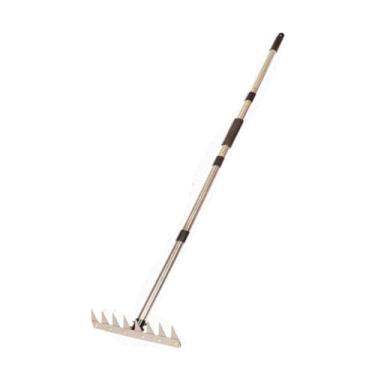 Imagem de Fenteer Enxada de jardim agrícola, cultivador, ferramenta de metal à ferrugem para cultivo, desfolhamento e cultivo de gramados em quintais, Style E