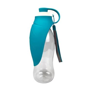 Imagem de Garrafa de Água para Pets em Folha Silicone Portátil e Plegável Copo Viagem com Cães
