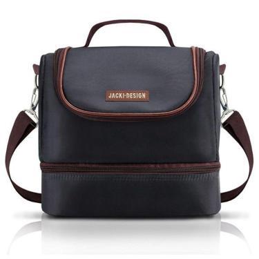 Imagem de Kit Bolsa Térmica, Marmita E Garrafa 700ml Preto-marrom