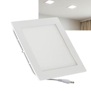 Imagem de Painel Plafon LED de Embutir 25W Quadrado 29x29cm Slim, 6500K, Estrutura Metálica – Luz Branca Fria Premium