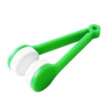Imagem de POCREATION Limpeza de óculos Escova, Portátil Esponja Macia Pinça de Limpeza para Óculos de Sol, Com Material Plástico, para Exterior Escritório Casa (Verde)