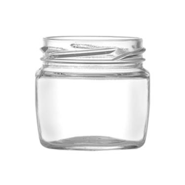 Imagem de 200x Pote de vidro Redondo 105ml - Tampas Pretas