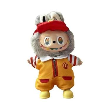 Imagem de Boneca Labubu Com Roupa De Fast Food, Batatas Fritas E Refrigerante, A