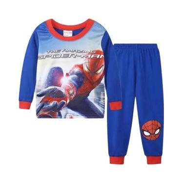 Imagem de Conjunto De Pijamas Do Homem-Aranha Hulk Para Crianças Manga Longa Rou