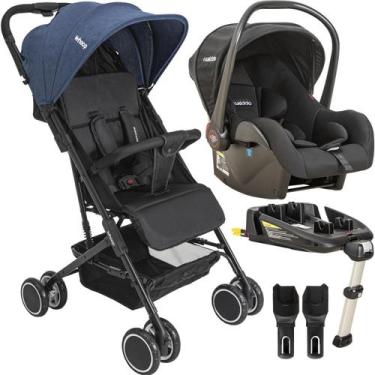 Imagem de Carrinho com Bebe Conforto Base ISOFIX Kiddo Mascote Marinho