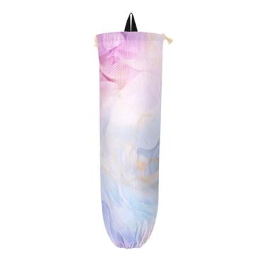 Imagem de Dispensador de sacola de compras em aquarela artística, suporte grande de sacolas plásticas, suportes de plástico para sacolas de supermercado, suporte de parede, 1 pacote