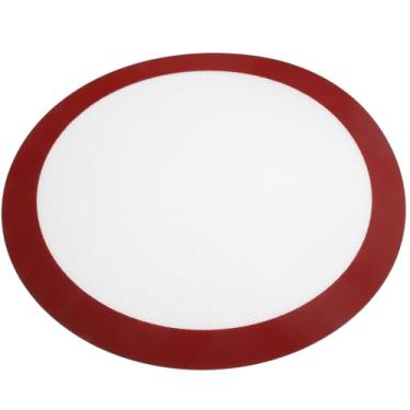 Imagem de ABOOFAN Tapete redondo de silicone para forno antiaderente de 30 cm para fritadeira a ar e micro-ondas, suprimentos de cozinha de grau alimentício para pizza e biscoitos, cor aleatória