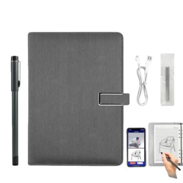 Imagem de Tangxi Conjunto de Caderno e Caneta Digital, Caneta Inteligente para Anotações, Sincronização de Papel para Digital Em Tempo Real, Reprodução e Compartilhamento Via APP, Compatível Com (Cinza)