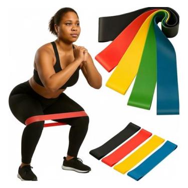 Imagem de Kit 5 Faixa Elástica Super Mini Band Para Treino Exercícios - ZORNIX, 