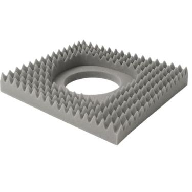 Imagem de Almofada Assento Casca de Ovo Antiescaras com Orifício Removível D20 | Almofada Terapêutica para Cóccix Espuma Quadrada 44x44cm para Cadeira e Cadeirante