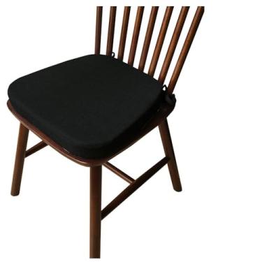 Imagem de Yadlan Almofadas para cadeira de sala de jantar, almofadas para cadeiras de cozinha antimanchas, com laços antiderrapantes, almofada de assento macia para banquinho, jardim E17 43 x 42 x 33 * 8 cm