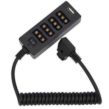 Imagem de GLOGLOW Outros Acessórios de Equipamentos Divisor de Cabo de Alimentação de Hub Fêmea para Bateria de Câmera V-Lock, Plástico e Metal, Cabo de 10,2-31,5 Polegadas, Com Saída USB de 5V D-TAP Macho