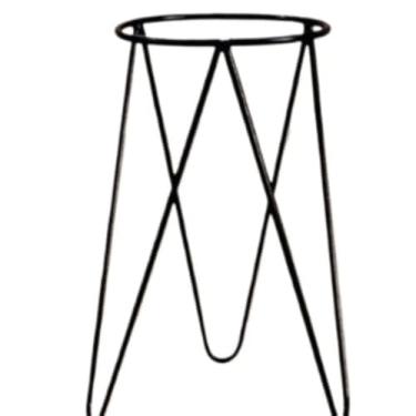 Imagem de Suporte para Vaso de Planta，Suporte Vaso Tripé Plantas Chão Jardim Decoração Casa Preto Cozinha Escritório Nicho Mesa preto(Diametro 18cm / Altura 80cm)